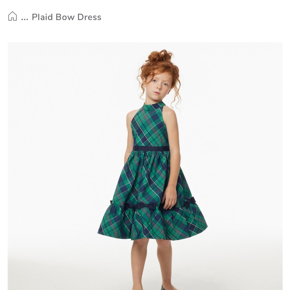Janie and Jack plaid bow dress